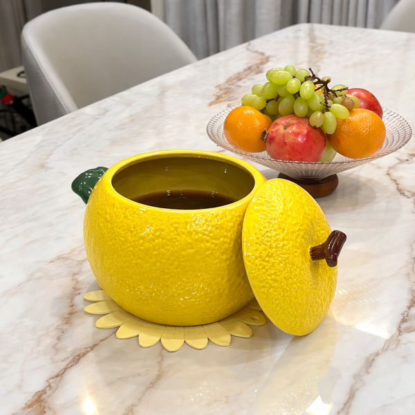 Lemon Shaped Ceramic Pot