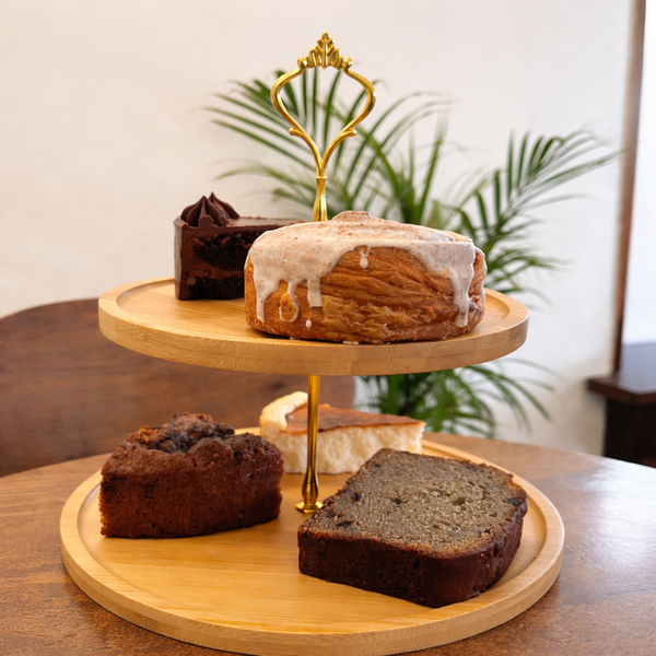 Classic Wooden Food Serving Stand