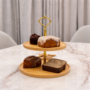 Classic Wooden Food Serving Stand