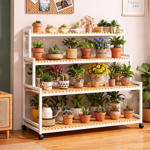 Stepped Shelf Plant Organizer Stand