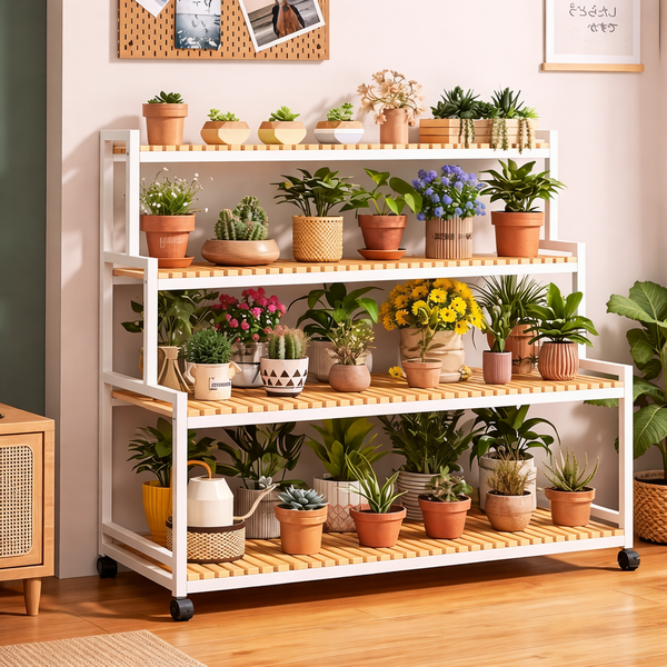 Stepped Shelf Plant Organizer Stand