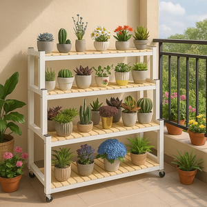 Stepped Shelf Plant Organizer Stand