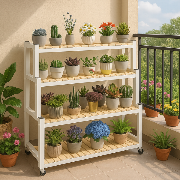 Stepped Shelf Plant Organizer Stand