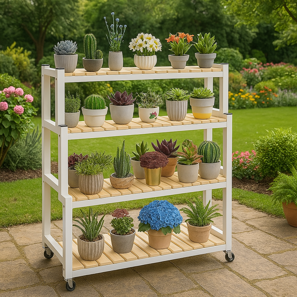 Stepped Shelf Plant Organizer Stand
