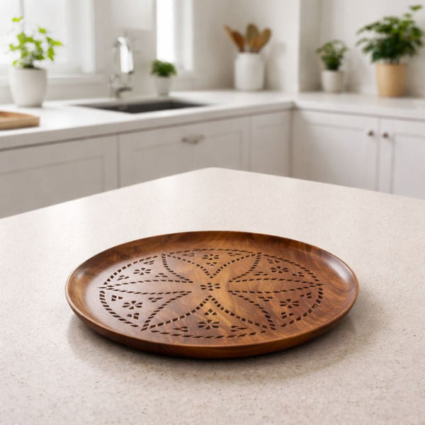 Premium Sheesham Wooden Serving Plate