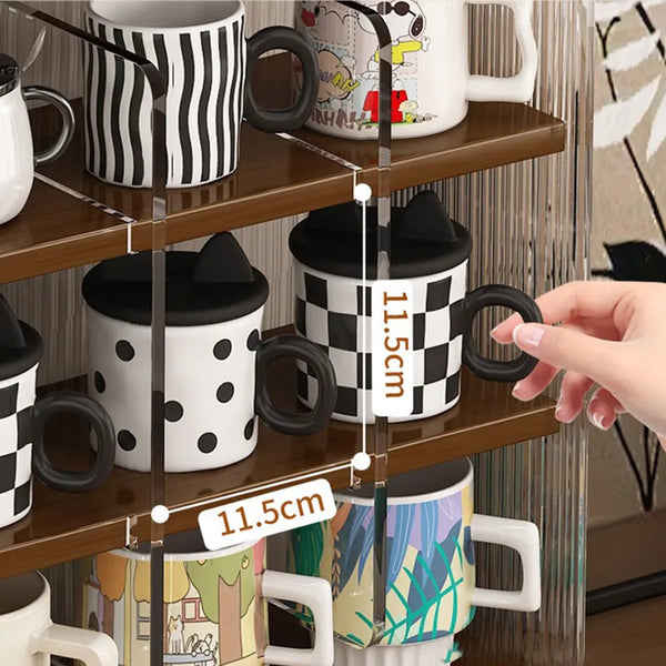 Acrylic Kitchen Office Mug & Pantry Rack