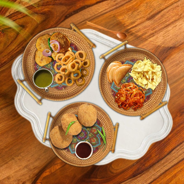 Decorative Woven Serving Tray