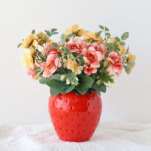 Cute Strawberry Shaped Ceramic Flower Vase