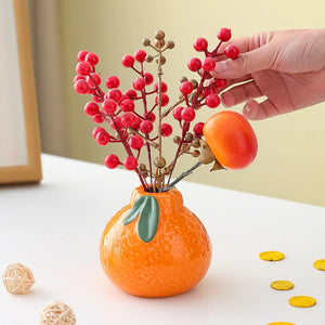 Unique Orange Shaped Ceramic Vase
