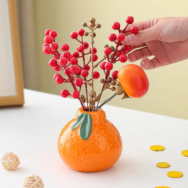 Unique Orange Shaped Ceramic Vase