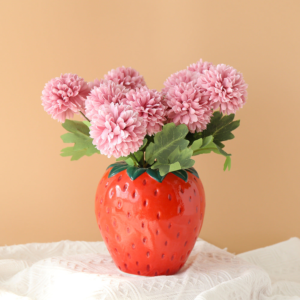 Strawberry Vase in Room