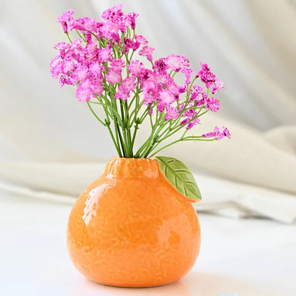 Unique Orange Shaped Ceramic Vase