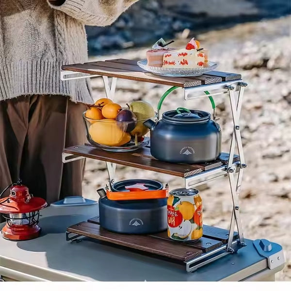 Compact 3-Tier Folding Utility Table