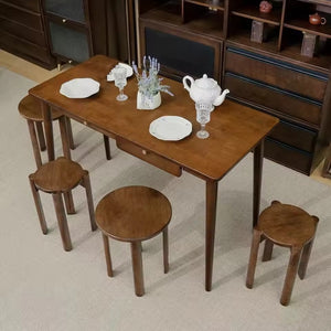 4-in-1 Stackable Wooden Stool Set