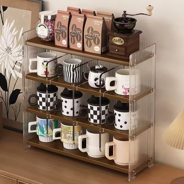 Acrylic Kitchen Office Mug & Pantry Rack