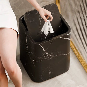 Elegant Marble Design Trash Can