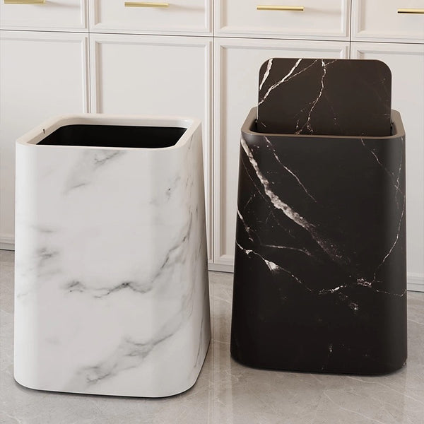Elegant Marble Design Trash Can