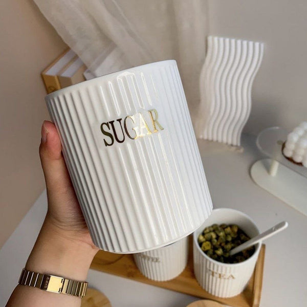 Luxurious Deer Head Ceramic Canister Jar Set