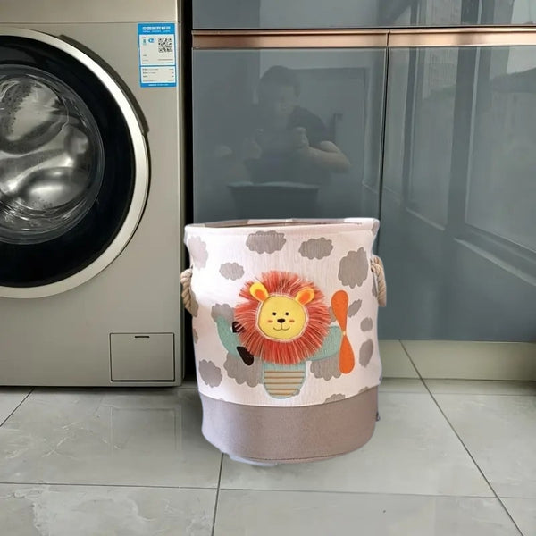 Smiley Lion Laundry & Toy Bin