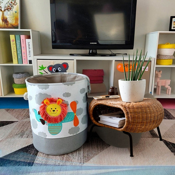 Smiley Lion Laundry & Toy Bin