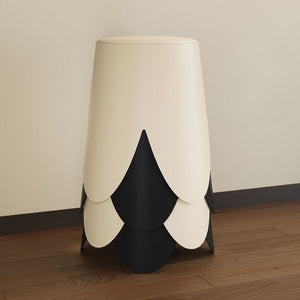 Round Stackable Stool with soft Leather Cushioning