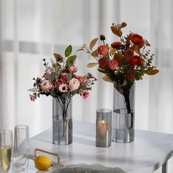 Clear Acrylic Floral Cylinder Vase