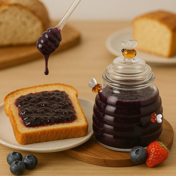 Buzzing Bee Honey Jar with Drizzler