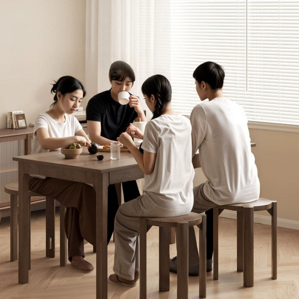 4-in-1 Stackable Wooden Stool Set