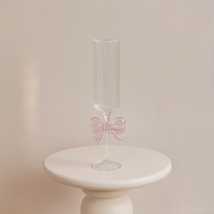 Chic Bow Accent Wine Glass