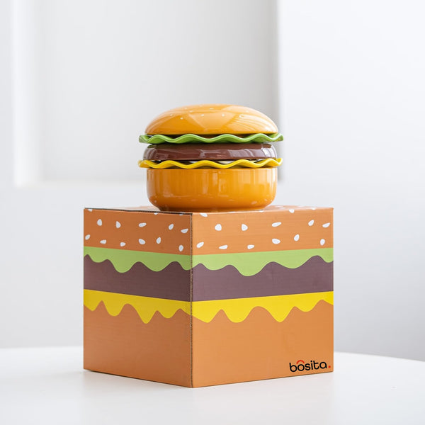 Cute Burger Style Ceramic Bowls & Plates