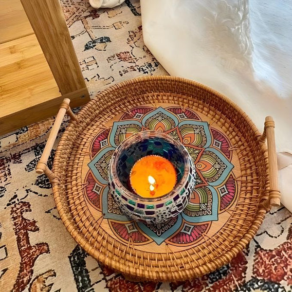 Decorative Woven Serving Tray