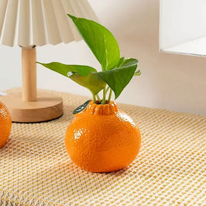 Unique Orange Shaped Ceramic Vase
