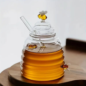 Buzzing Bee Honey Jar with Drizzler