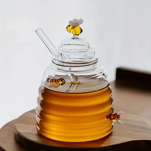 Buzzing Bee Honey Jar with Drizzler