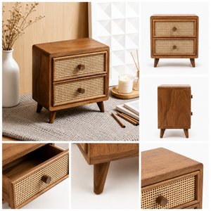 Retro Wooden Keepsake Mini Cabinet