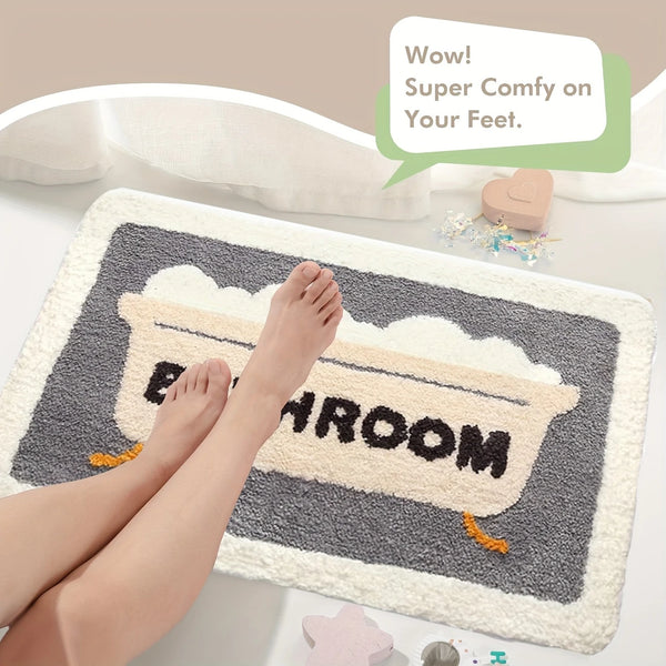 Bubble Tub Quick-Dry Bathroom Rug