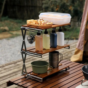 Compact 3-Tier Folding Utility Table