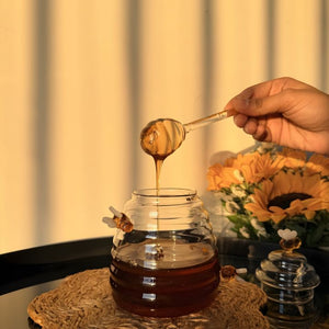 Buzzing Bee Honey Jar with Drizzler