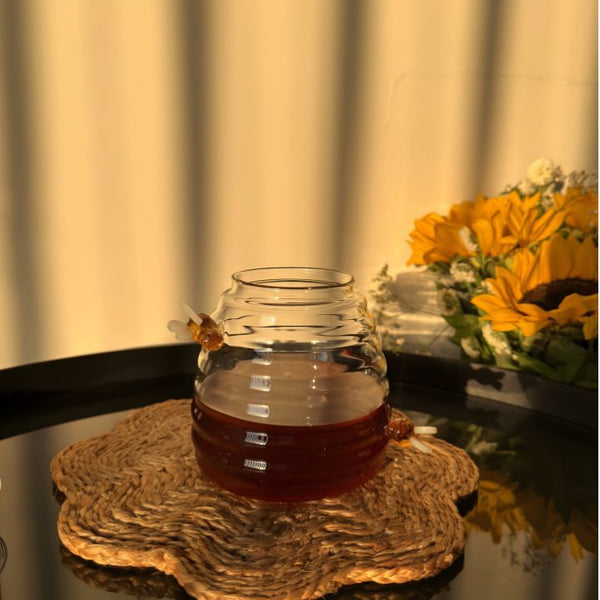 Buzzing Bee Honey Jar with Drizzler