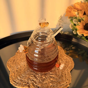 Buzzing Bee Honey Jar with Drizzler