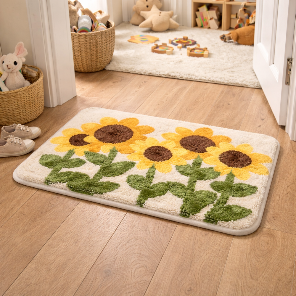 3D Sunflower Ultra-Soft Premium Rug