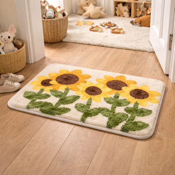 3D Sunflower Ultra-Soft Premium Rug
