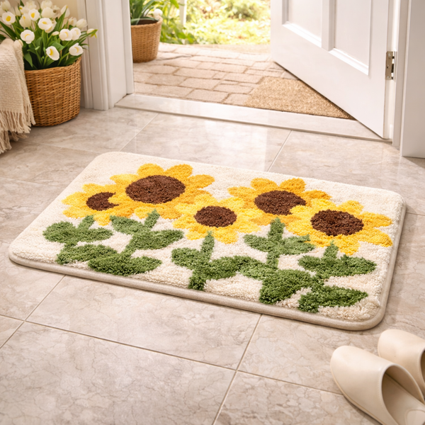 3D Sunflower Ultra-Soft Premium Rug