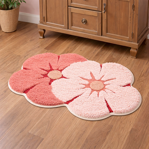3D Daisy Peach Ultra-Soft Premium Rug
