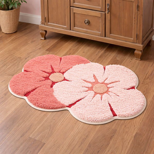 3D Daisy Peach Ultra-Soft Premium Rug