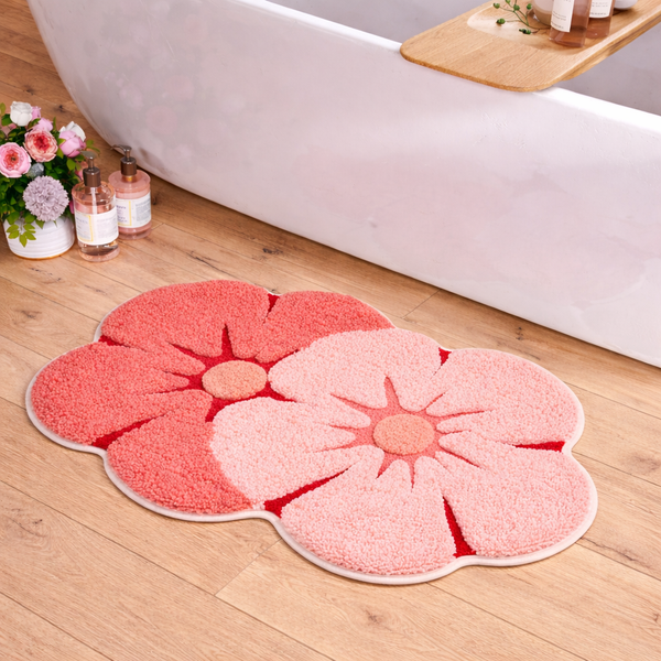 3D Daisy Peach Ultra-Soft Premium Rug