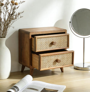 Retro Wooden Keepsake Mini Cabinet