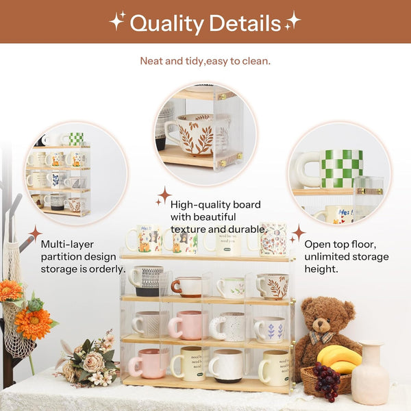 Acrylic Kitchen Office Mug & Pantry Rack