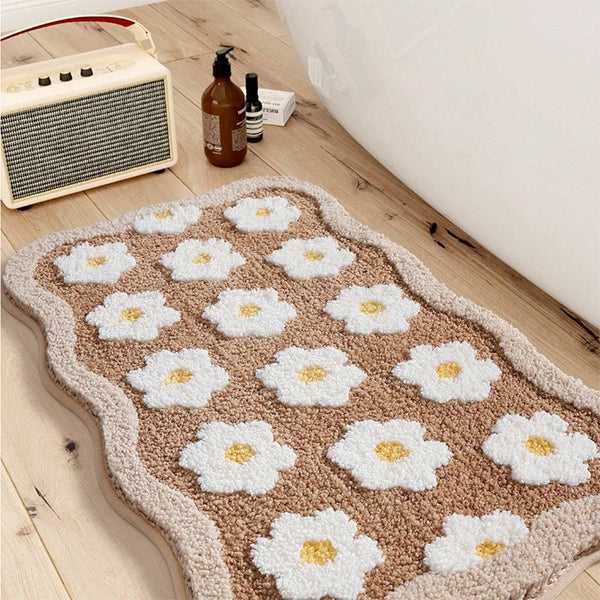Daisy Charm Soft Absorbent Floor Rug