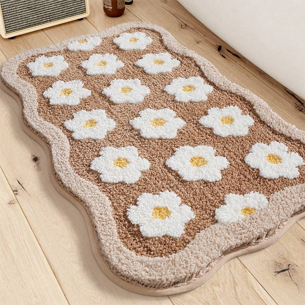 Daisy Charm Soft Absorbent Floor Rug
